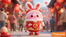 《蛋仔派对，甜心兔小福袋与蜜蜂果冻的甜蜜邂逅》