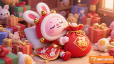 《蛋仔派对，甜心兔小福袋和仓鼠米仔的欢乐时光》