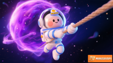 《蛋仔派对里的航天员菜卡：在星际间跳跃的可爱身影》